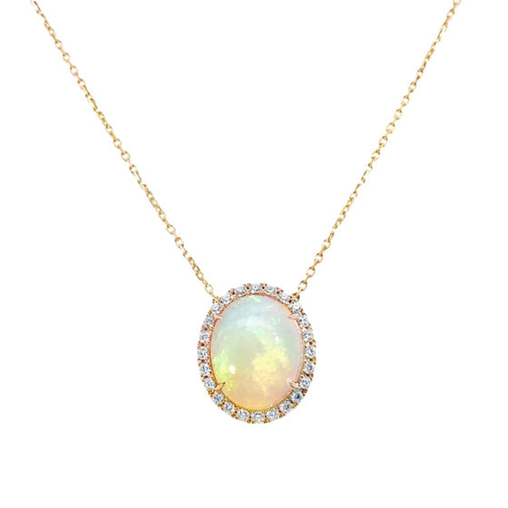 Opal & Diamonds Necklace