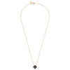 Black Diamonds Clover Rose Gold Necklace