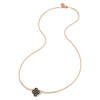 Black Diamonds Clover Rose Gold Necklace