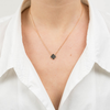 Black Diamonds Clover Rose Gold Necklace