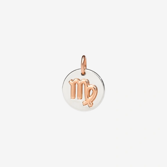 Silver & Rose Gold Virgo Charm