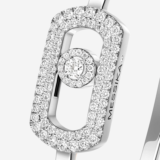 Jonc So Move Pavé Bracelet Diamant Or Blanc