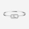 Jonc So Move Pavé Bracelet Diamant Or Blanc