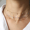 Collier Le Lien or blanc - 5 diamants