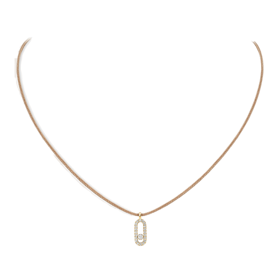 Collier Diamant Or Jaune Cordon Messika CARE(S) Beige Pavé