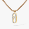 Collier Diamant Or Jaune Cordon Messika CARE(S) Beige Pavé