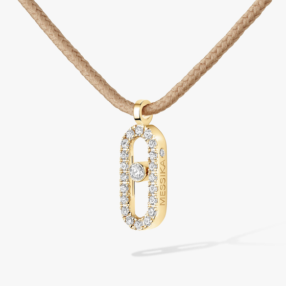 Collier Diamant Or Jaune Cordon Messika CARE(S) Beige Pavé