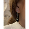 Boucles D'oreilles Pendantes Onyx + Diamants Or Jaune