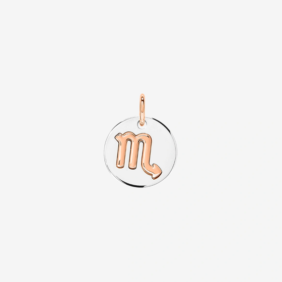 Silver & Rose Gold Scorpio Charm