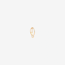  Yellow Gold Charm Holder Hoop Earring