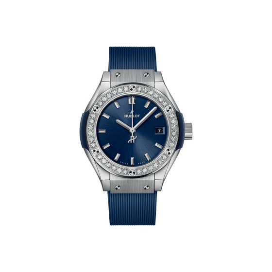 Classic Fusion Titanium Blue Diamonds