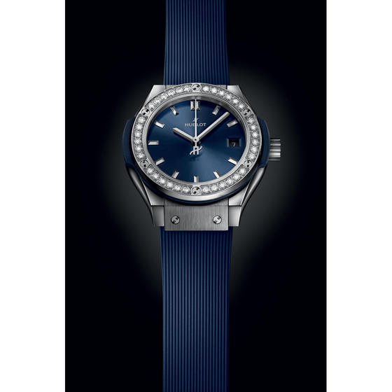 Classic Fusion Titanium Blue Diamonds