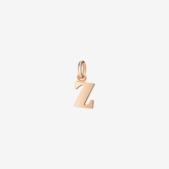 Rose Gold Letter Z Charm