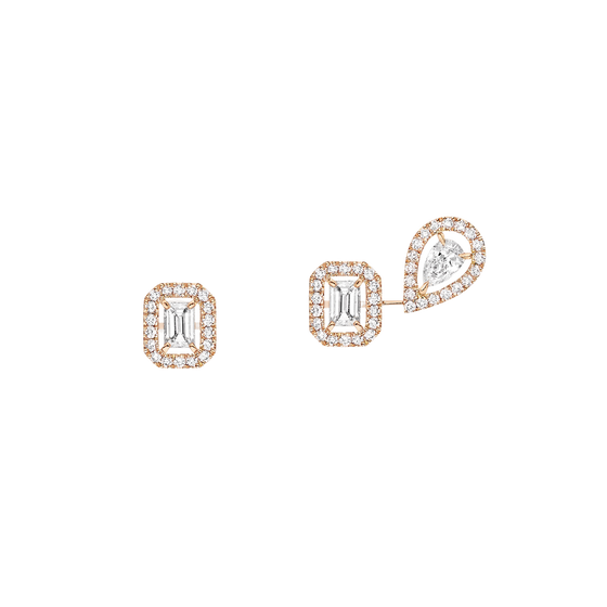 Boucles d'oreilles Diamant Or Rose My Twin 1+2 0,10ct