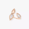 Fiery Trio Pink Gold Diamond Ring