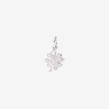  White Gold & Diamond Four Leaf Clover Charm