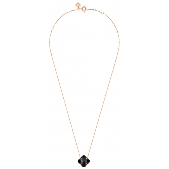 Collier Victoria Onyx Or Rose