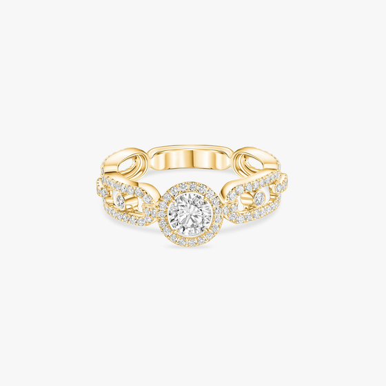 Bague Diamant Or Jaune Solitaire Move Link 0,30ct