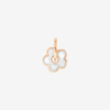 Rose Gold & Enamel Flower Charm