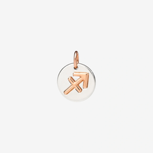  Silver & Rose Gold Sagittarius Charm