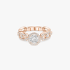 Pink Gold Diamond Ring Move Link Solitaire 0.50ct