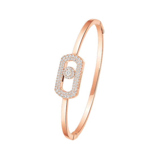 Pink Gold Diamond Bracelet So Move Pavé Bangle