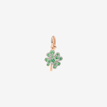  Rose Gold & Tsavorite Four Leaf Clover Charm