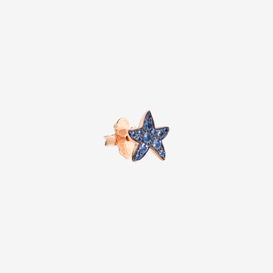 Rose Gold & Sapphire Star Earring