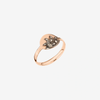 Rose Gold & Brown Diamond Moon & Sun Ring