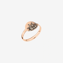  Rose Gold & Brown Diamond Moon & Sun Ring