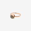 Rose Gold & Brown Diamond Moon & Sun Ring