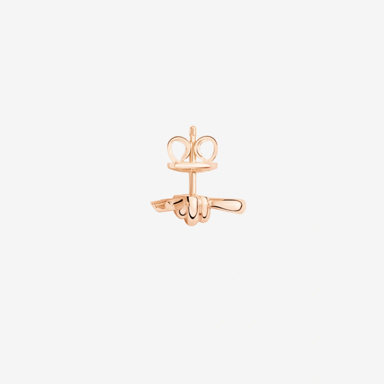 Rose Gold Nodo Stud Earring