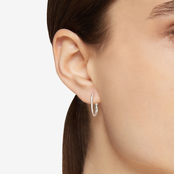 Silver Essentials Hoop Earring