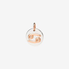  Silver & Rose Gold Cancer Charm