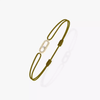 Move Uno Khaki Cord Bracelet Yellow Gold Diamond Bracelet