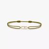 Move Uno Khaki Cord Bracelet Yellow Gold Diamond Bracelet