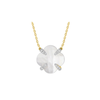 Collier Victoria Lys Nacre Blanche Et Diamants Or Jaune