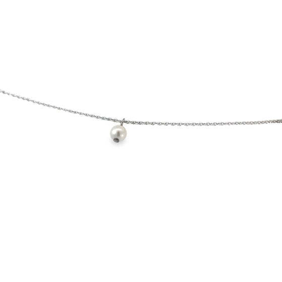 Le Lien White Gold White Pearl Charm