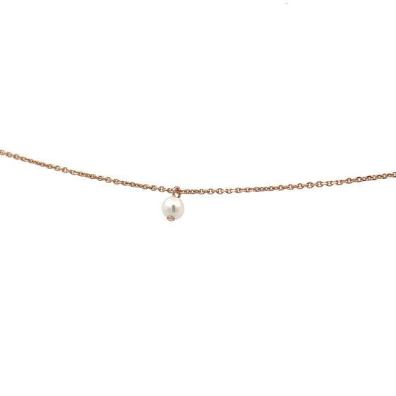 Le Lien Pink Gold White Pearl Charm