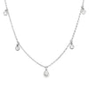 Collier Le Lien or blanc - 5 diamants