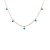 Le Lien Rose Gold & Turquoises Necklace