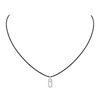 Collier Diamant Or Blanc Cordon Messika CARE(S) Noir Pavé