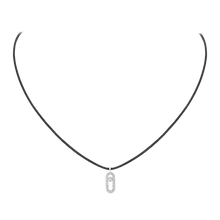  Collier Diamant Or Blanc Cordon Messika CARE(S) Noir Pavé