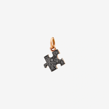  Rose Gold & Black Diamond Puzzle Charm