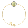 Bracelet Victoria Diamants Quartz Olive + Diamants Or Jaune