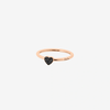 Rose Gold & Black Diamond Heart Ring