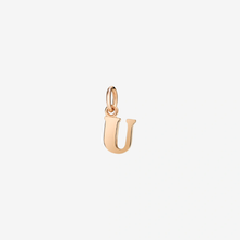  Rose Gold Letter U Charm