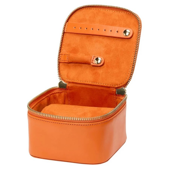 Maria Zip Jewellery Cube - Tangerine