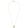 Olive Quartz + Diamonds Yellow Gold Victoria Diamonds Necklace