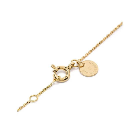 Olive Quartz + Diamonds Yellow Gold Victoria Diamonds Necklace